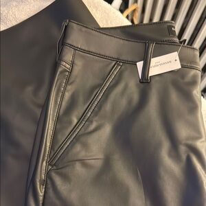 Black Faux Leather Pants